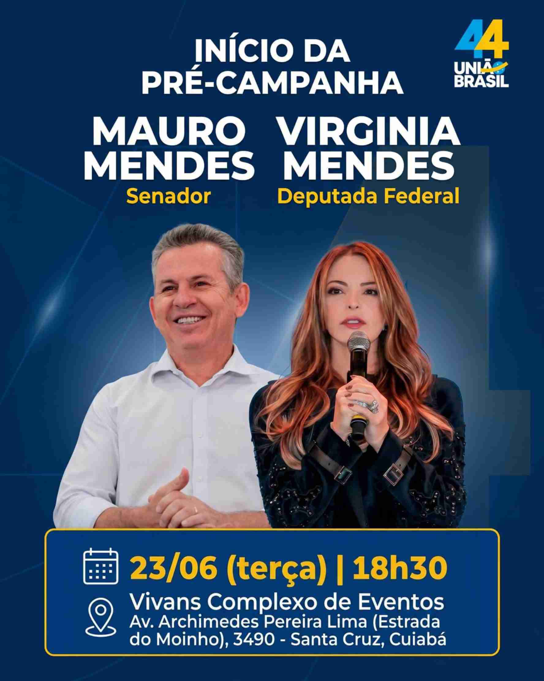 Nega Piaia prestigia evento de pré-campanha de Mauro Mendes, Virgínia Mendes e Pivetta em Cuiabá