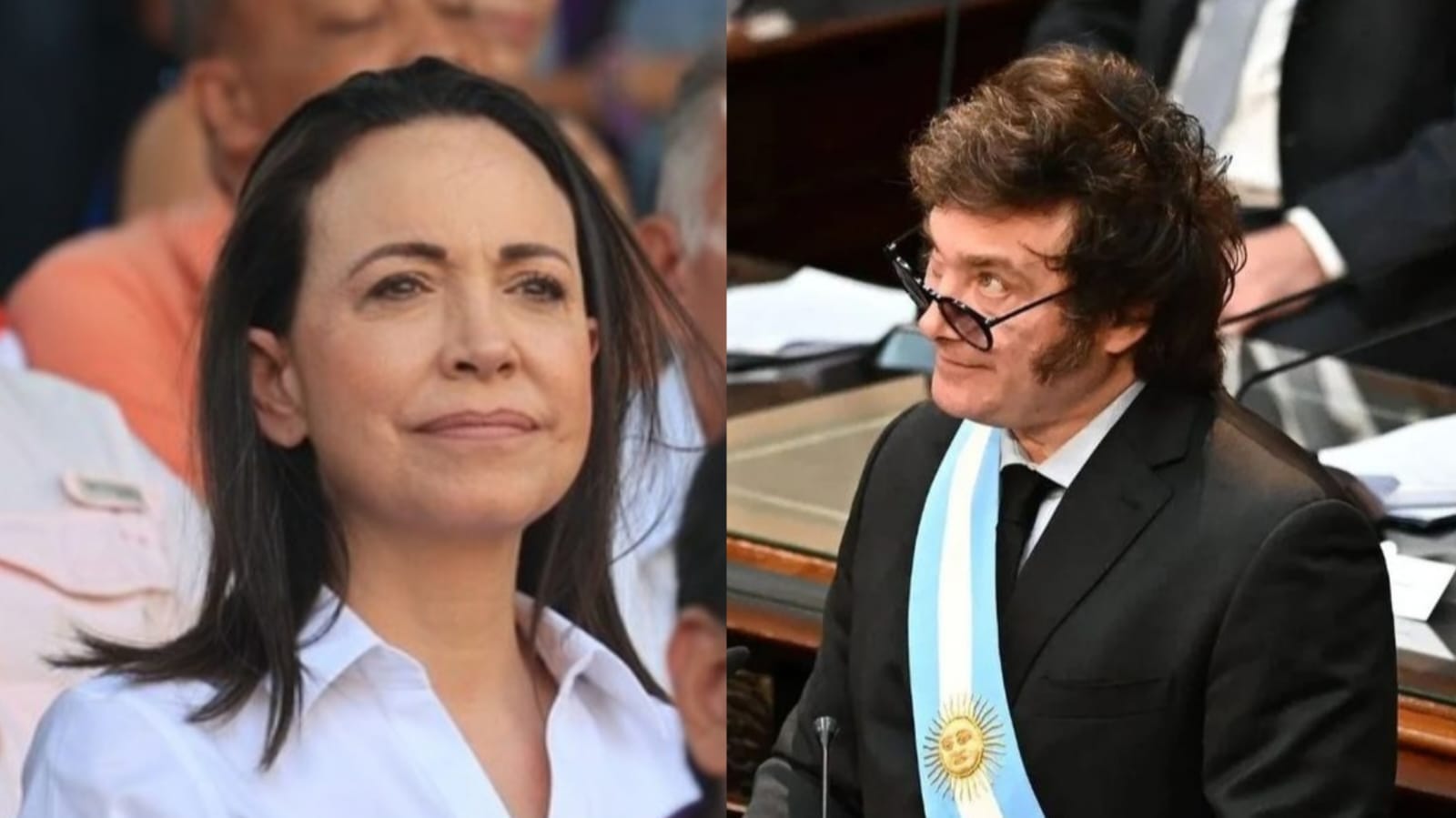 Partido de Corina agradece a Milei refúgio na embaixada argentina