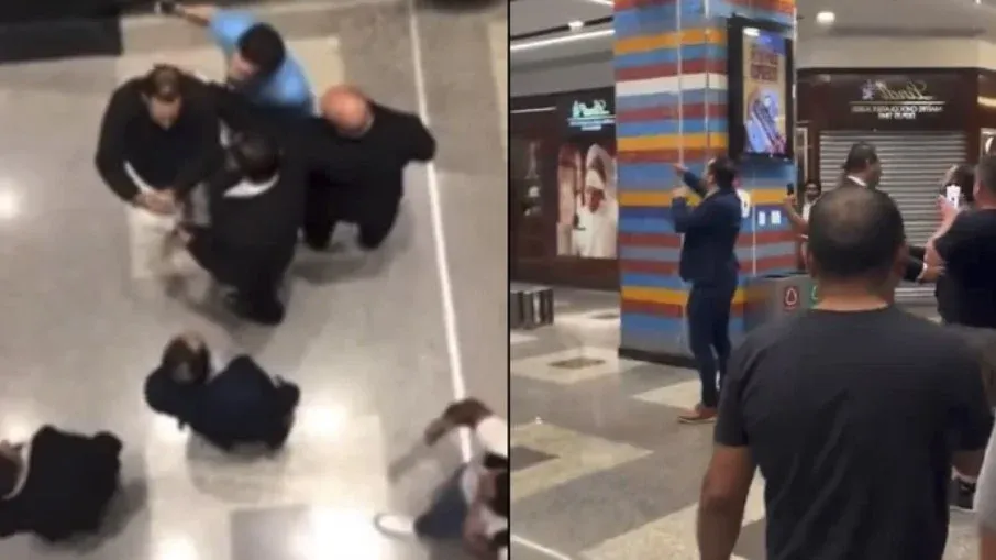 Janones cospe em homem durante briga em shopping de Brasília