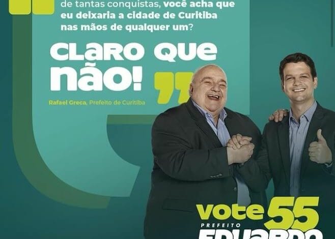 Eduardo Pimentel (PSD-PR ) rejeita e ignora seu candidato à vice Paulo Martins (PL-PR ) nas redes e campanha de TV e rádio