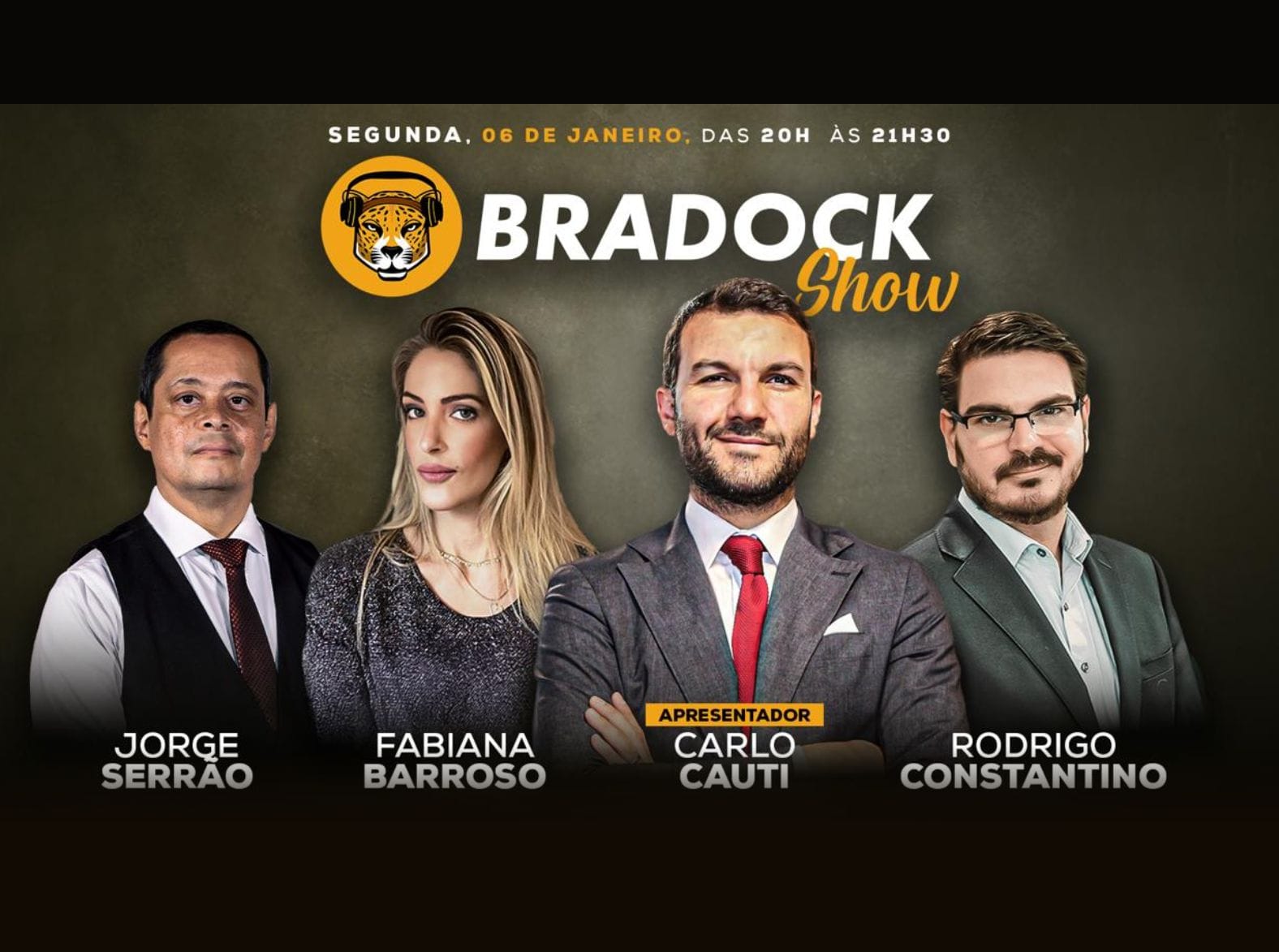 Apresentador Carlo Cauti, ex-Globo, assume o comando do Bradock Show