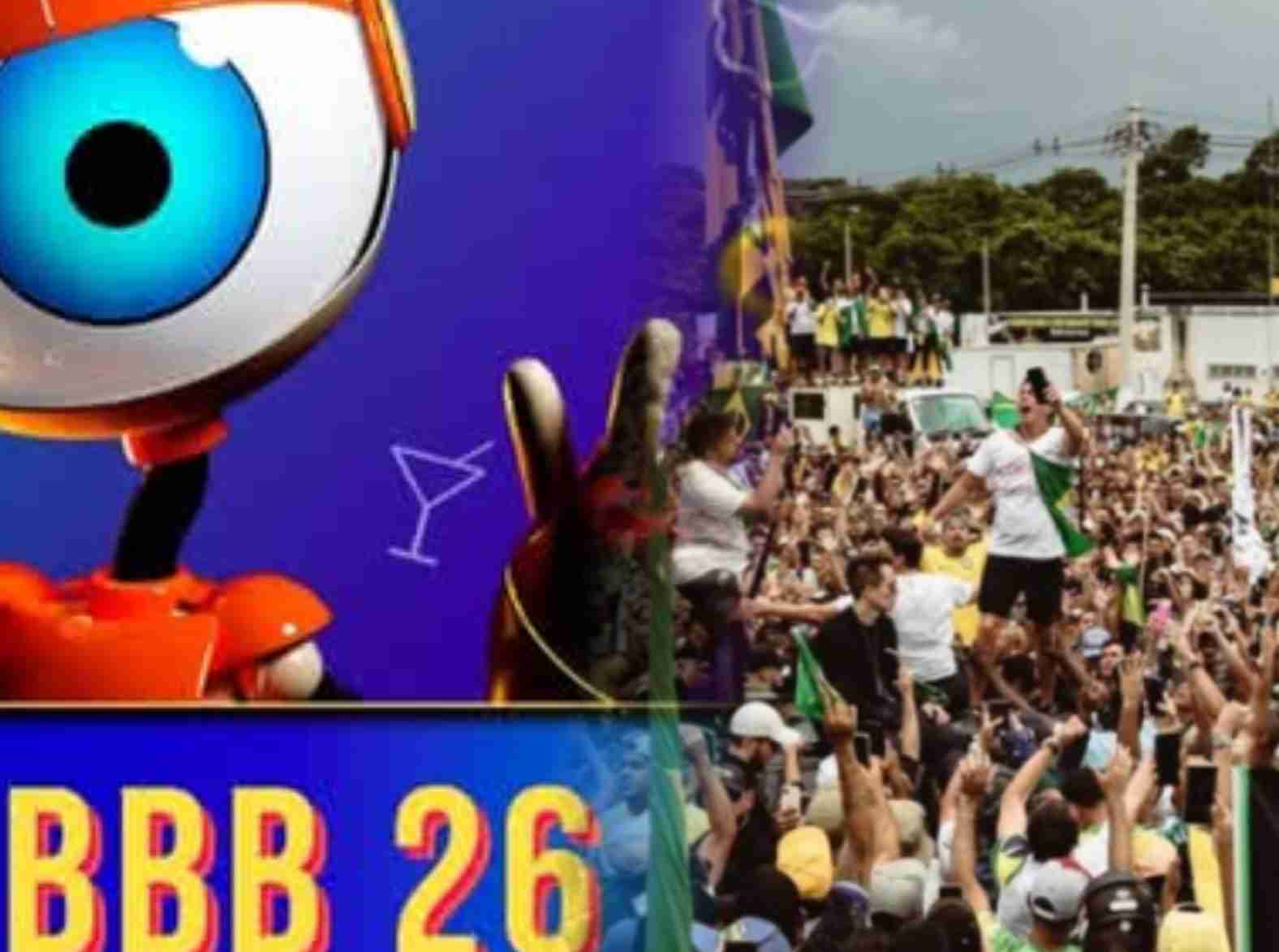 Enquanto BBB 26 registra baixa audiência, caminhada de Nikolas Ferreira ganha força nas redes